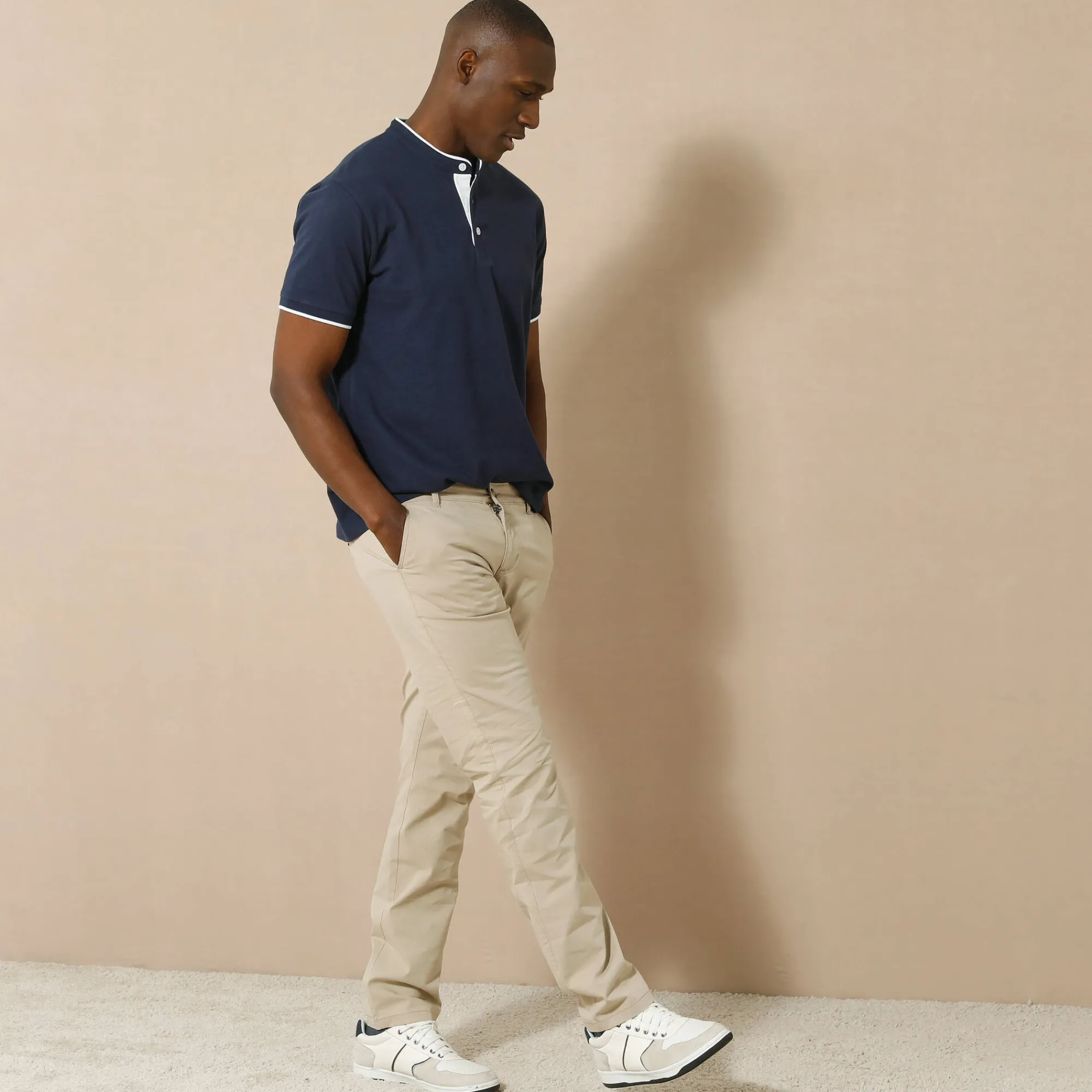 T-Shirt, Hemd En Polo<Blancheporte Effen polo in piquétricot, met maokraagje en korte mouwen marine