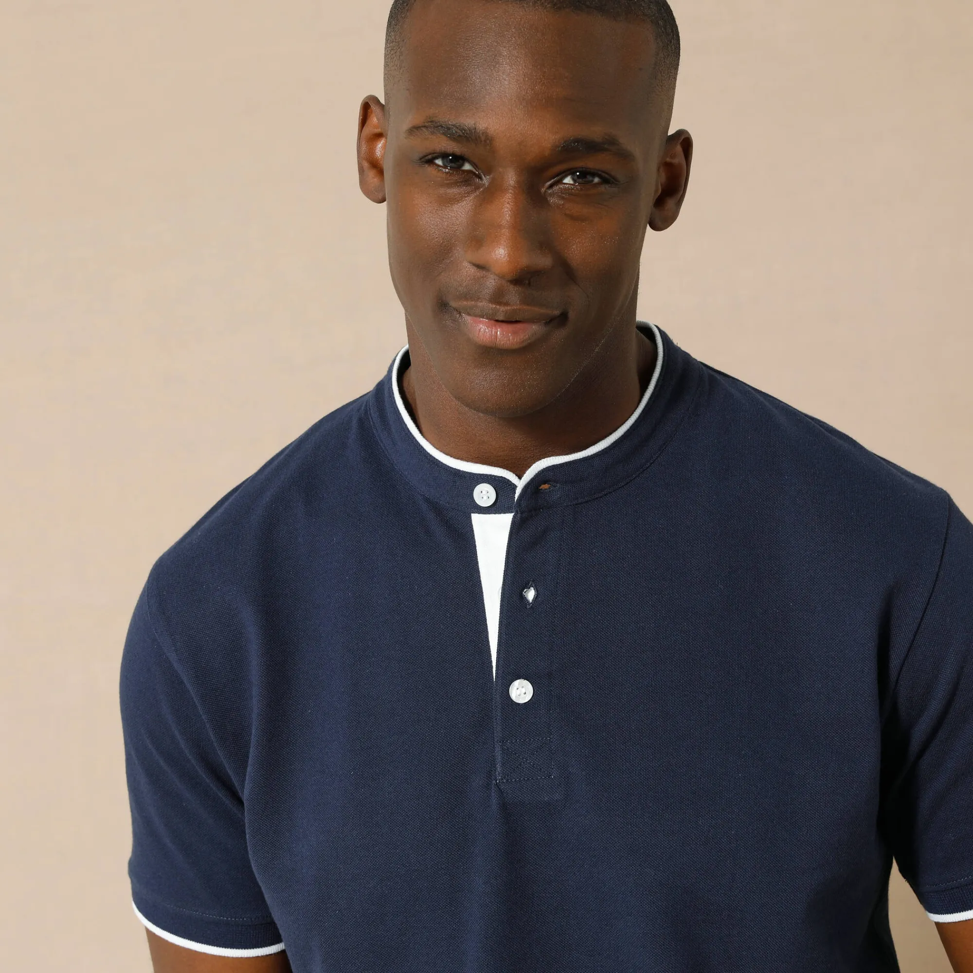 T-Shirt, Hemd En Polo<Blancheporte Effen polo in piquétricot, met maokraagje en korte mouwen marine