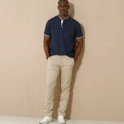 T-Shirt, Hemd En Polo<Blancheporte Effen polo in piquétricot, met maokraagje en korte mouwen marine