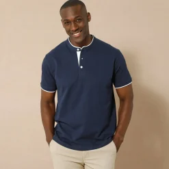 T-Shirt, Hemd En Polo<Blancheporte Effen polo in piquétricot, met maokraagje en korte mouwen marine