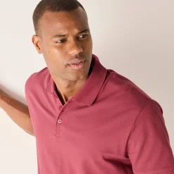 T-Shirt, Hemd En Polo<Blancheporte Effen polo in piquétricot met korte mouwen DONKERROZE