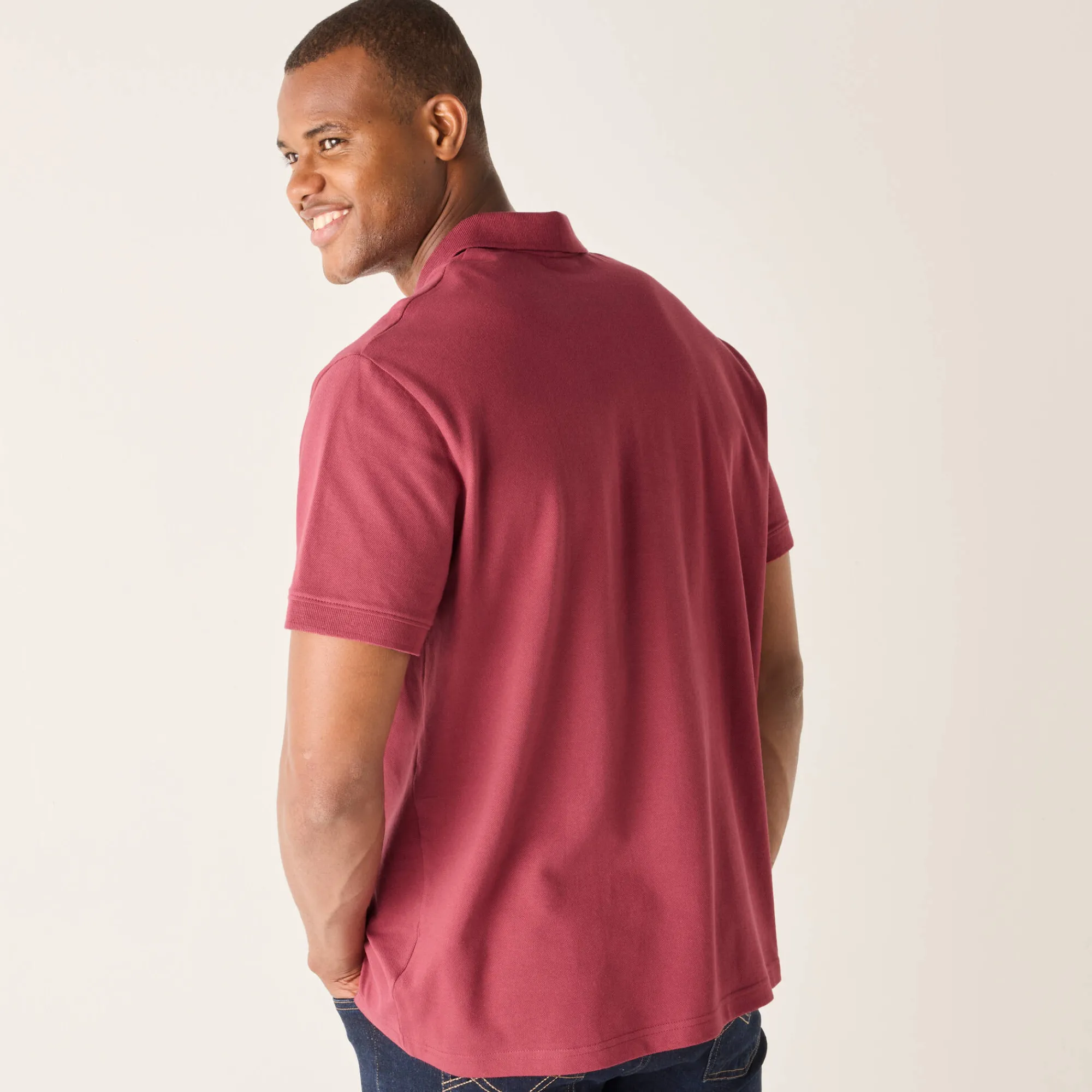 T-Shirt, Hemd En Polo<Blancheporte Effen polo in piquétricot met korte mouwen DONKERROZE