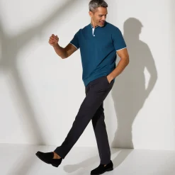 T-Shirt, Hemd En Polo<Blancheporte Effen polo in piquétricot, met maokraagje en korte mouwen eendenblauw