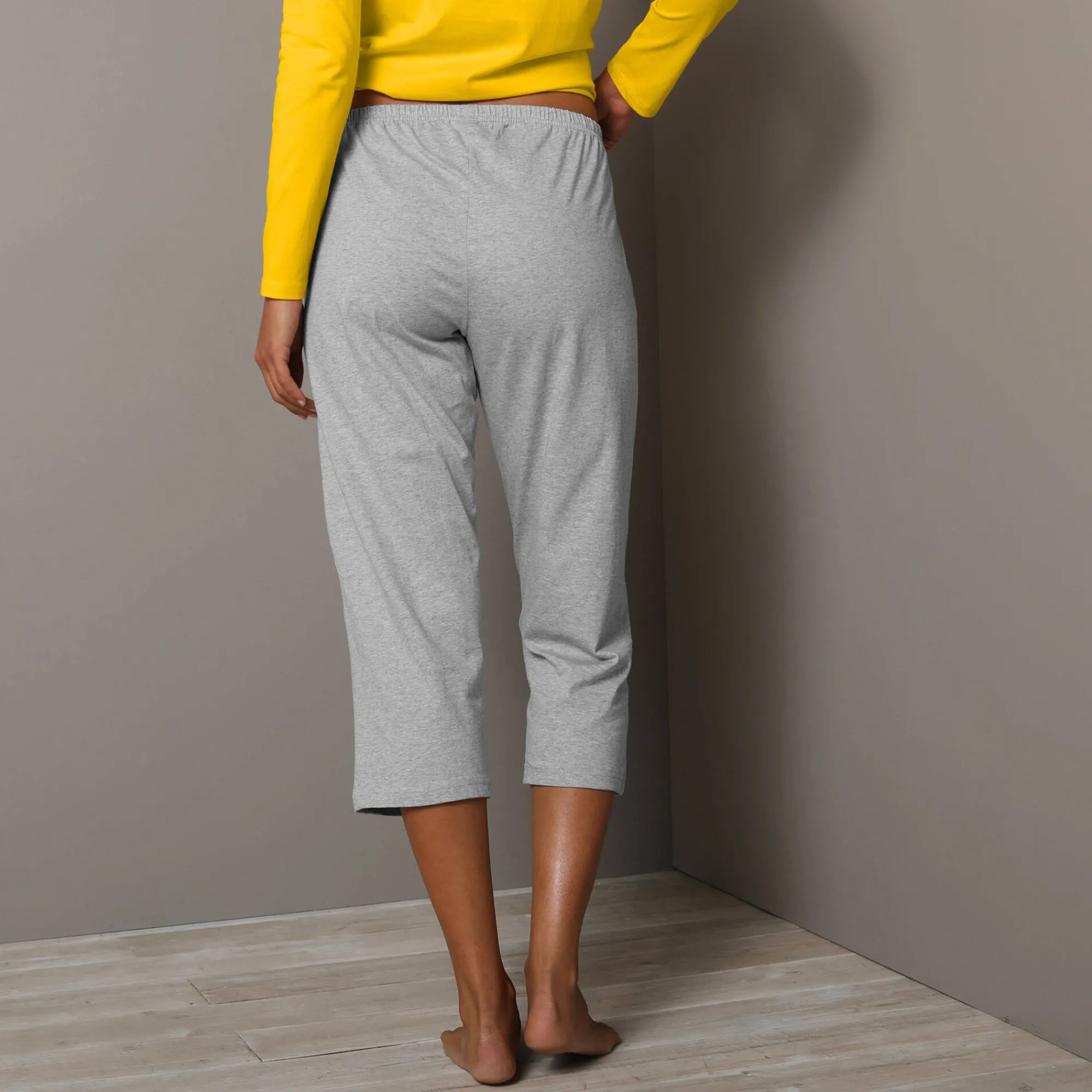 Pyjama<Blancheporte Effen 3/4-pyjamabroek Estrella - katoen chiné grijs
