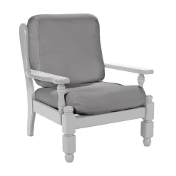 Zitbankhoes<Blancheporte Effen, rekbare hoes voor rustieke fauteuil parelgrijs