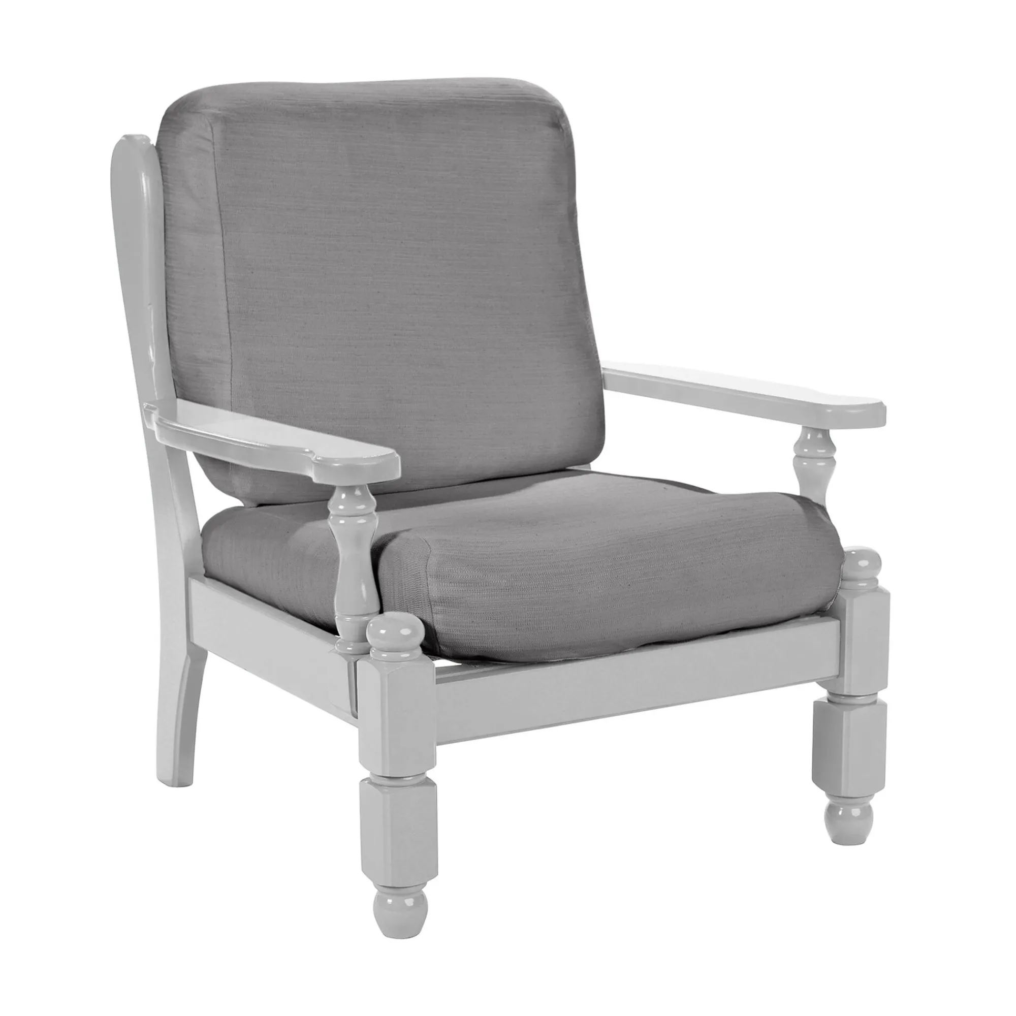 Zitbankhoes<Blancheporte Effen, rekbare hoes voor rustieke fauteuil parelgrijs