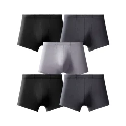 Ondergoed<Blancheporte Effen shorty met elastische, overtrokken tailleband - set van 5 zwart + grijs