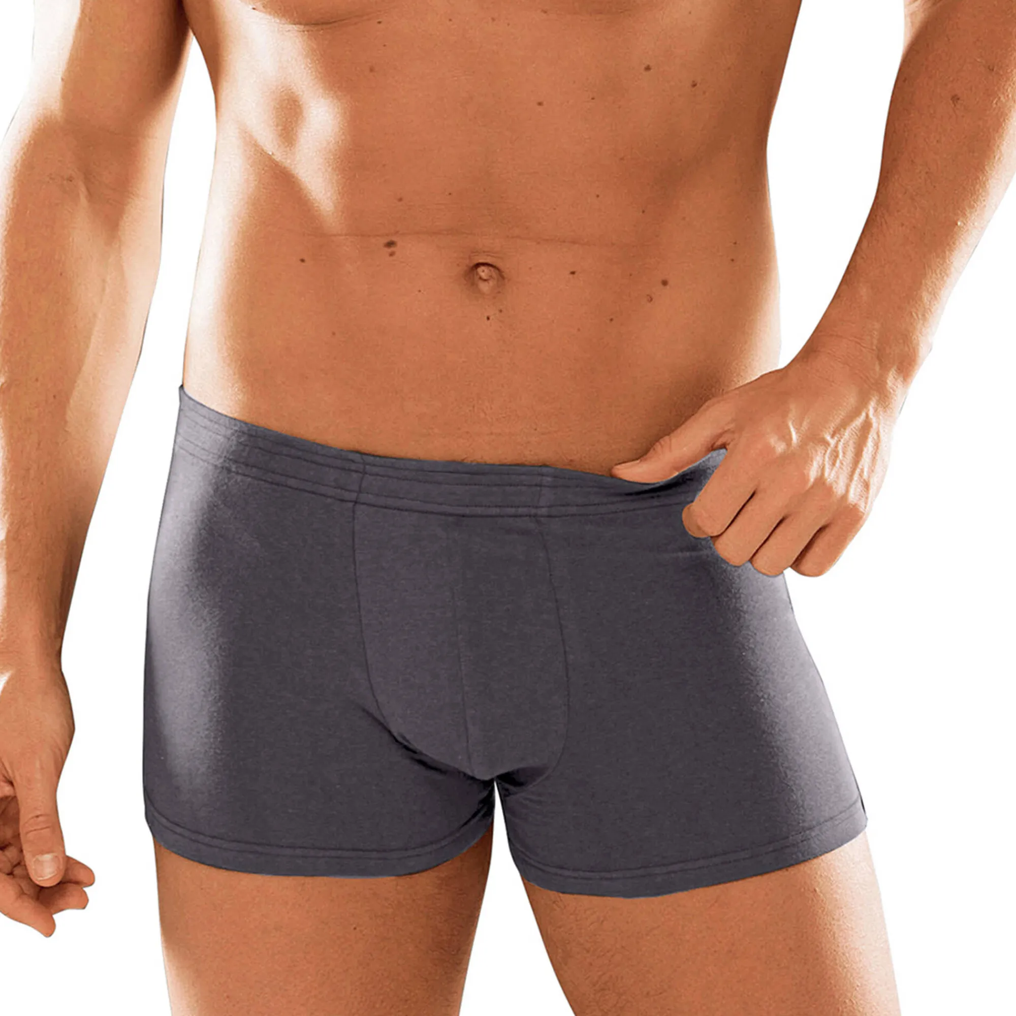 Ondergoed<Blancheporte Effen shorty met elastische, overtrokken tailleband - set van 5 kaki + paars + blauw