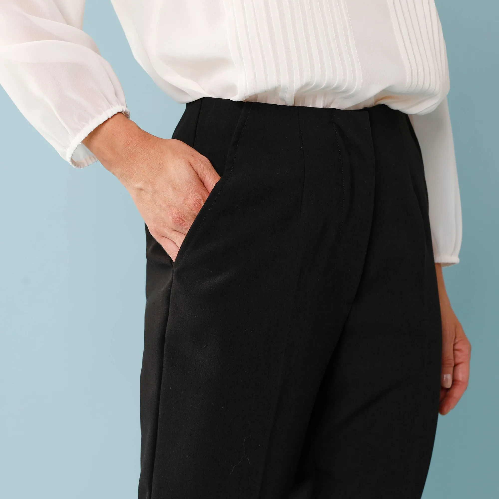 Feestoutfits Dames|Broek<Blancheporte Effen slimbroek, kleine lengtes zwart