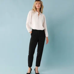 Feestoutfits Dames|Broek<Blancheporte Effen slimbroek, kleine lengtes zwart