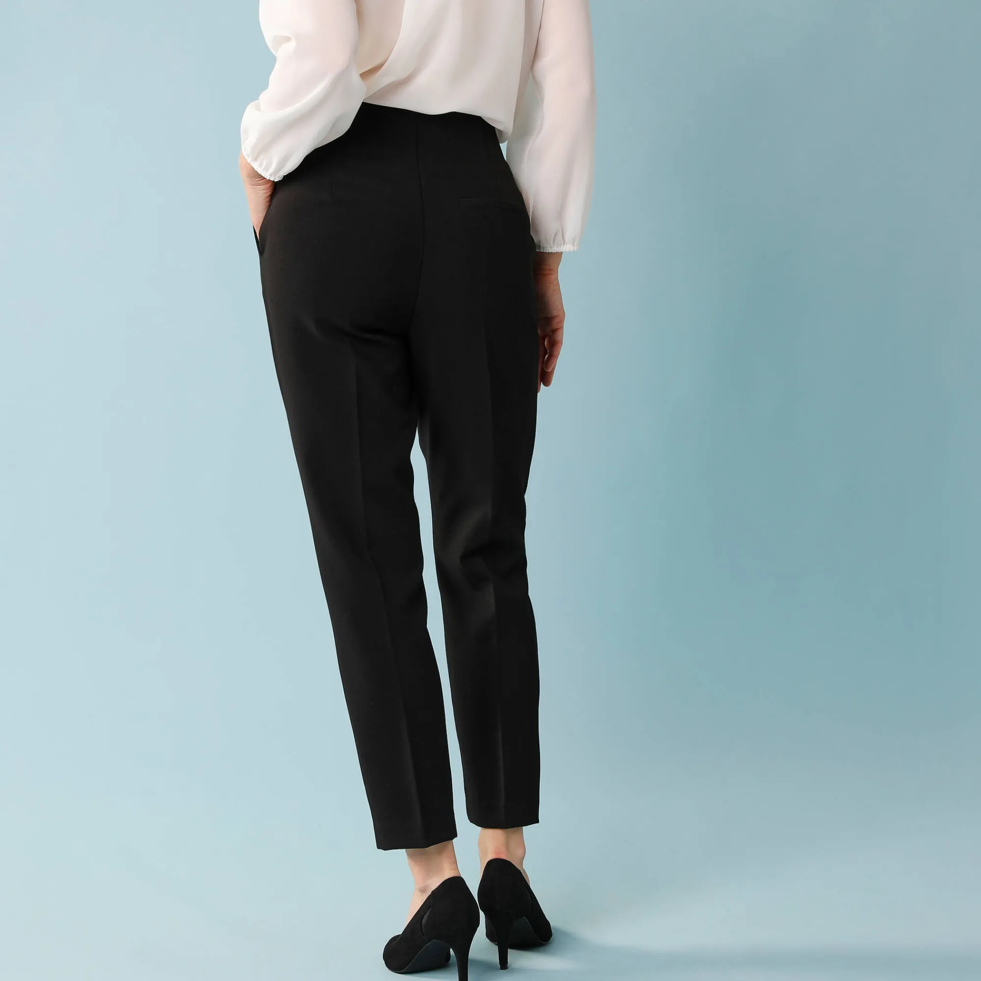 Feestoutfits Dames|Broek<Blancheporte Effen slimbroek, kleine lengtes zwart