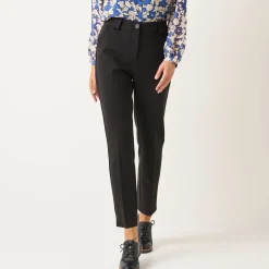 Broek<Blancheporte Effen slimbroek, milanotricot zwart