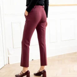 Feestoutfits Dames|Broek<Blancheporte Effen slimbroek, milanotricot bordeaux