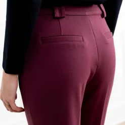 Feestoutfits Dames|Broek<Blancheporte Effen slimbroek, milanotricot bordeaux