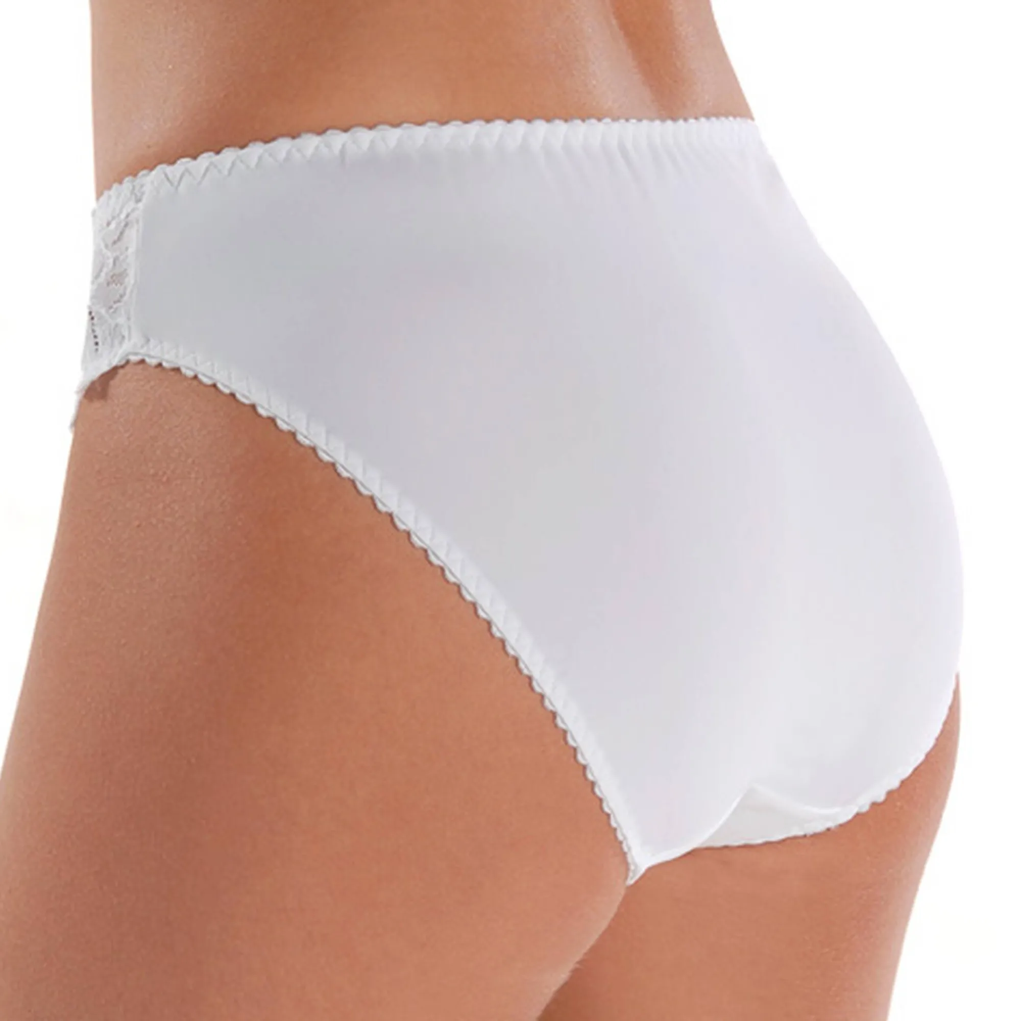 Slip En Shorty<Sans Complexe Effen slip in kant Arum wit