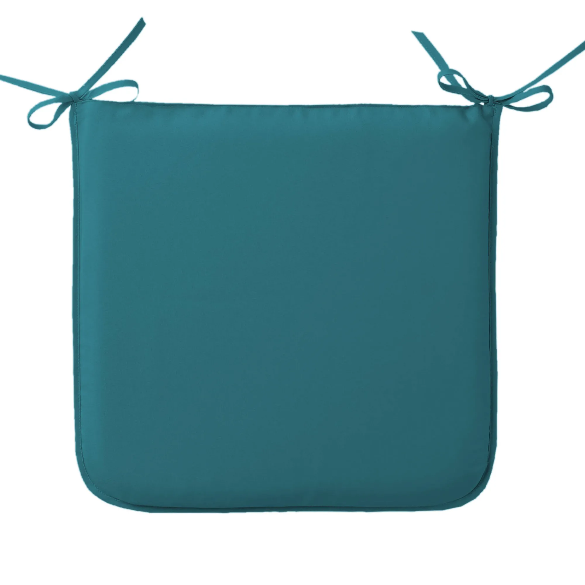 Stoelkussentje<Blancheporte Effen stoelkussentje, vierkant model - set van 2 eendenblauw