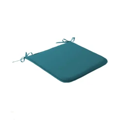 Stoelkussentje<Blancheporte Effen stoelkussentje, vierkant model - set van 2 eendenblauw