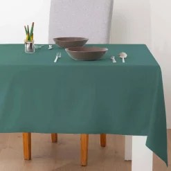 Tafellaken En Tafelloper<Blancheporte Effen tafellaken met peau-de-pêche touch eendenblauw