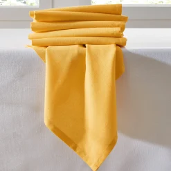 Servet<Blancheporte Effen tafelservet - set van 6 geel