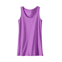 T-Shirt En Topje<Blancheporte Effen topje in biokatoen met ronde hals, eco-verantwoord violine