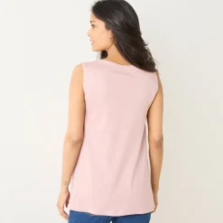 T-Shirt En Topje<Blancheporte Effen topje met brede bandjes parmaroze