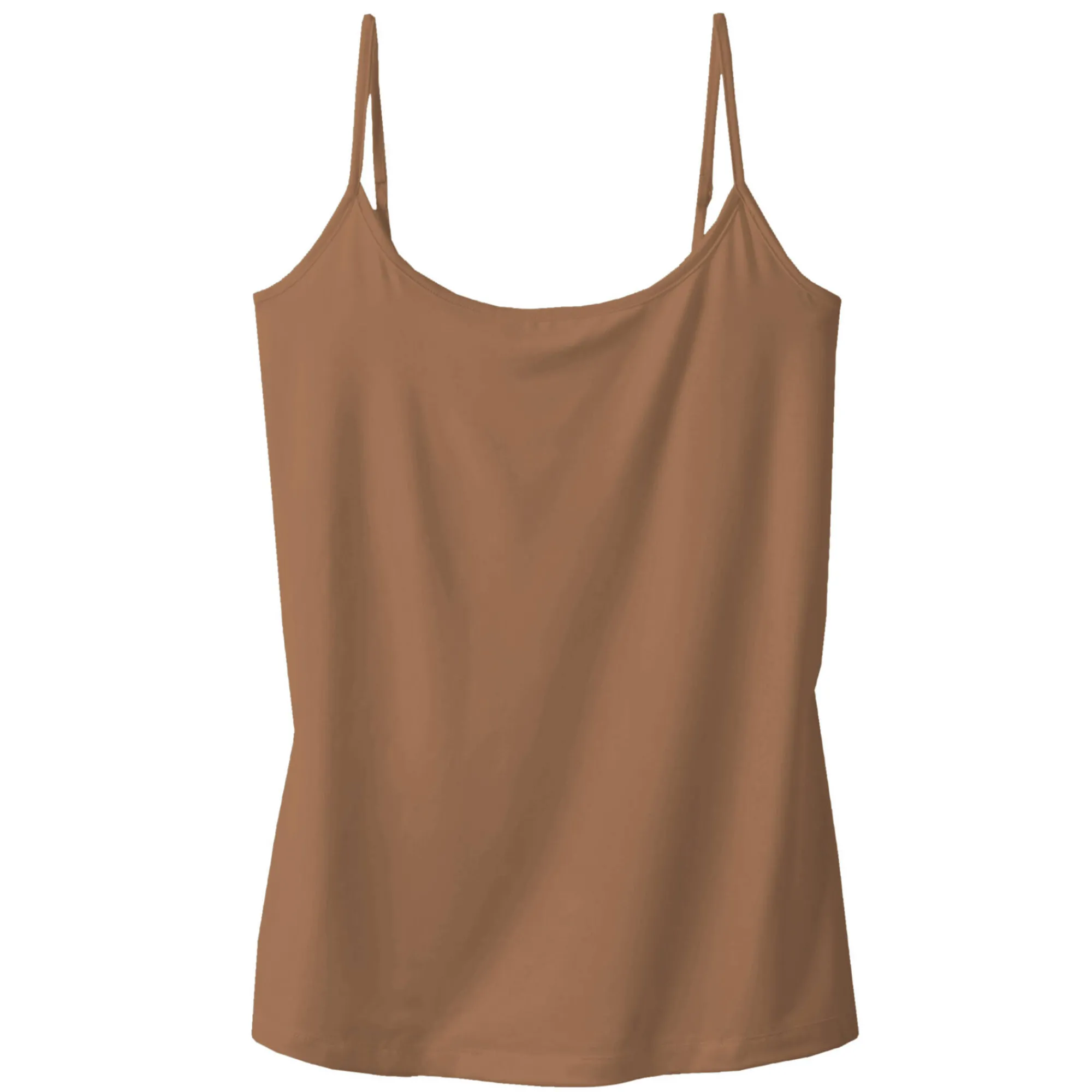 T-Shirt En Topje<Lora Zellini Effen topje met fijne bandjes karamel