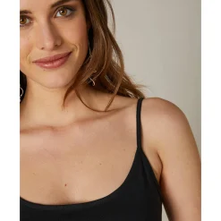 T-Shirt En Topje<Lora Zellini Effen topje met fijne bandjes zwart