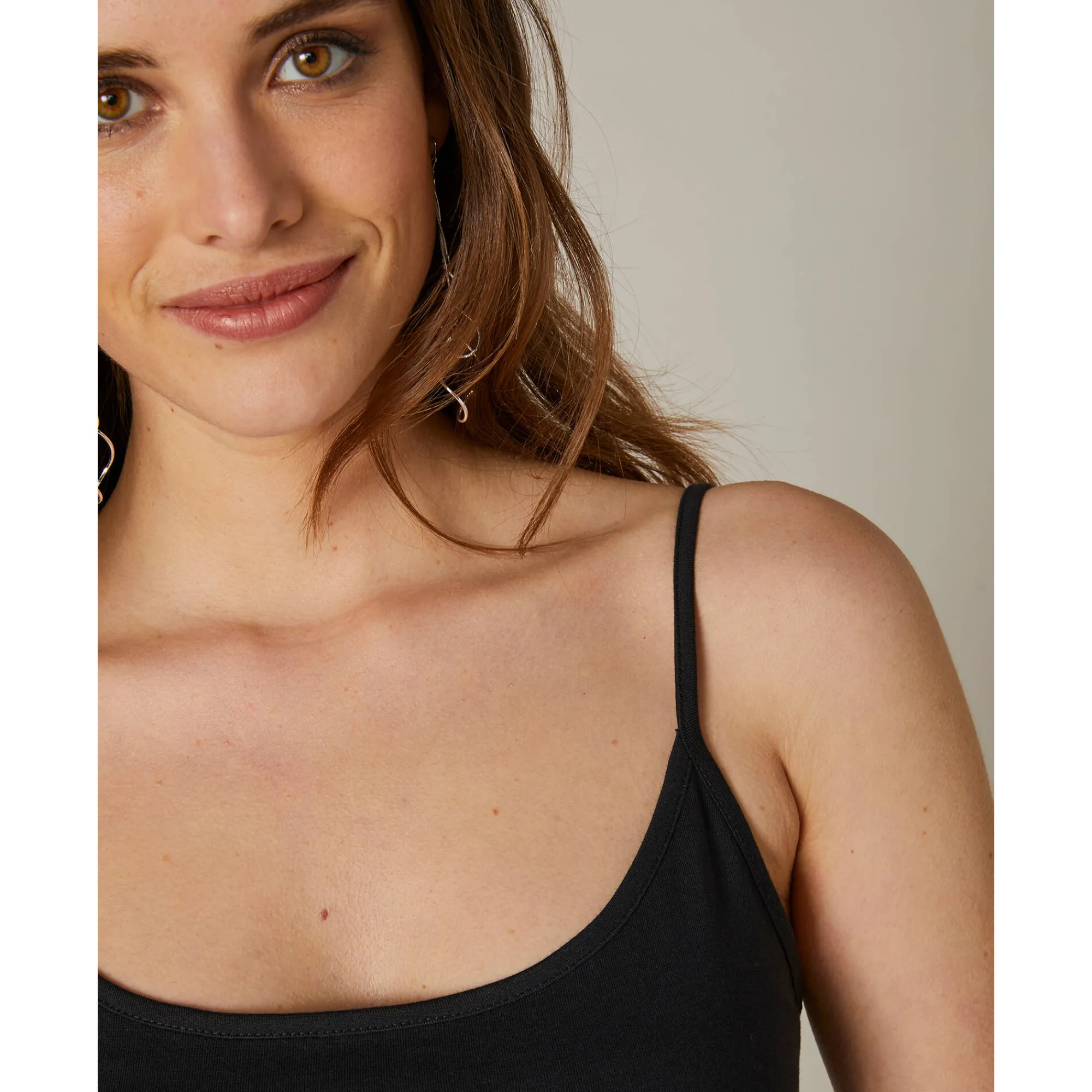 T-Shirt En Topje<Lora Zellini Effen topje met fijne bandjes zwart