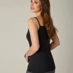 T-Shirt En Topje<Lora Zellini Effen topje met fijne bandjes zwart