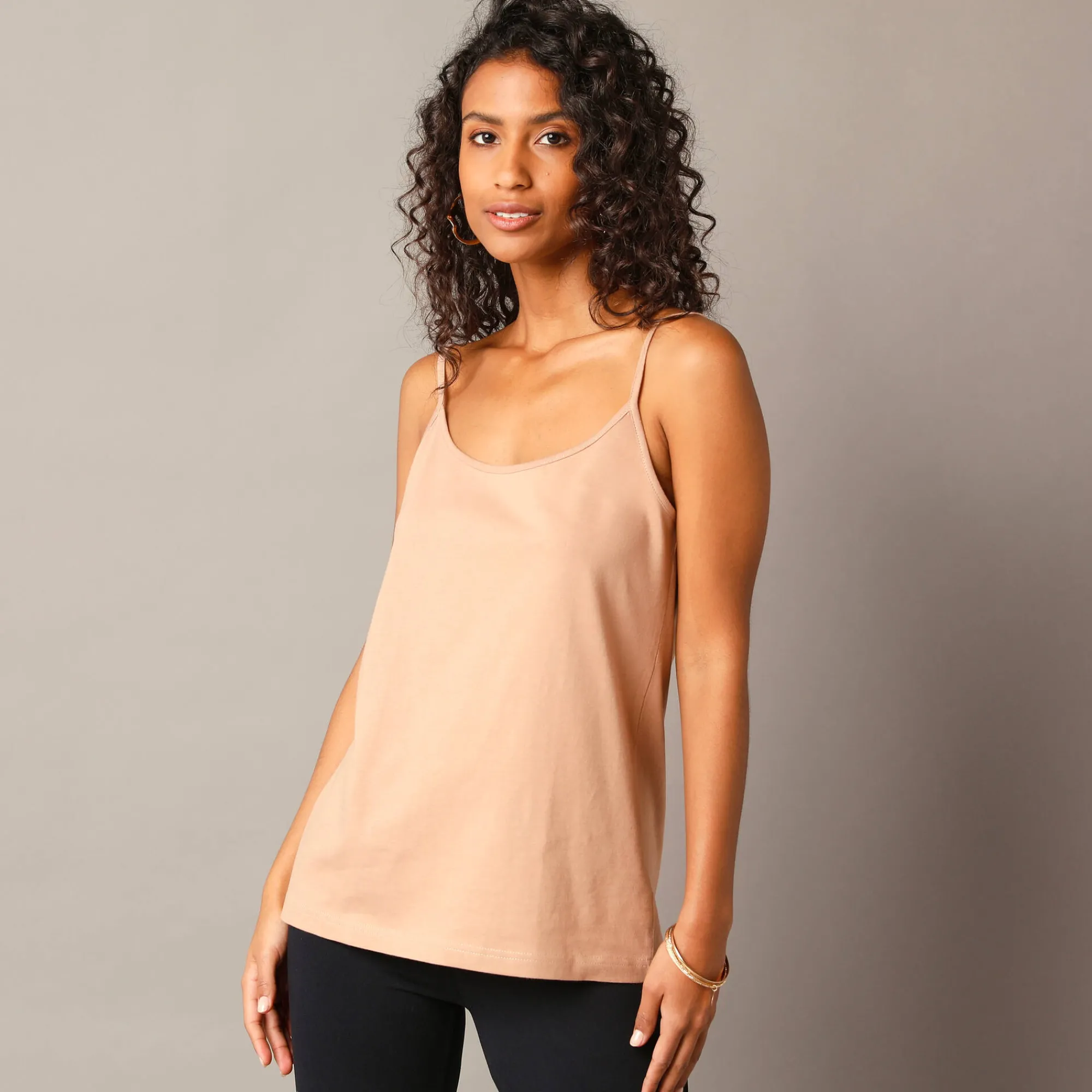 T-Shirt En Topje<Lora Zellini Effen topje met fijne bandjes taupe