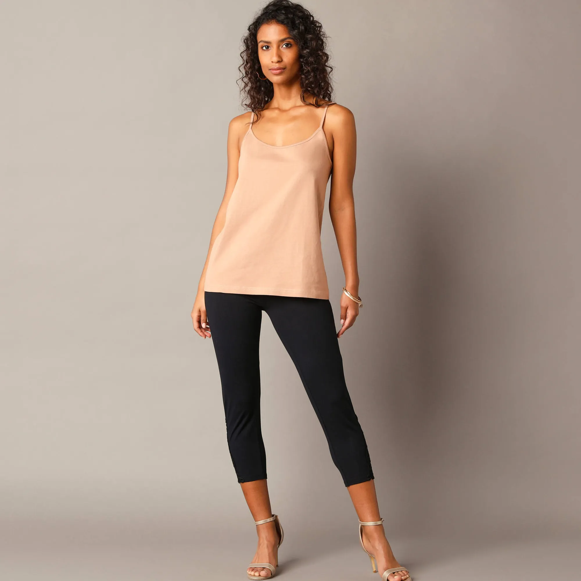 T-Shirt En Topje<Lora Zellini Effen topje met fijne bandjes taupe