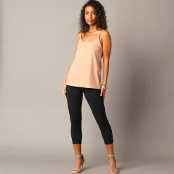 T-Shirt En Topje<Lora Zellini Effen topje met fijne bandjes taupe