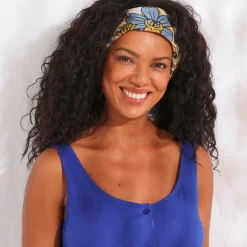 T-Shirt En Topje<Blancheporte Effen topje met knopen blauw