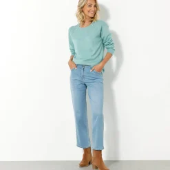 Trui En Vest<Outdoor Collection Effen trui in marinestijl grijsgroen