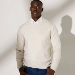 Trui En Vest<Blancheporte Effen trui met ronde hals chiné lichtgrijs