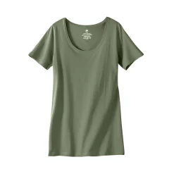 T-Shirt En Topje<Blancheporte Effen T-shirt in biokatoen met ronde hals, eco-verantwoord bronskleur