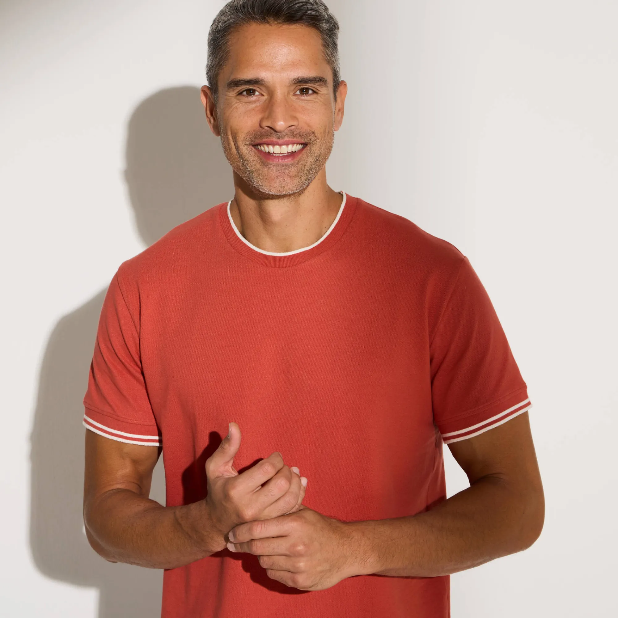 T-Shirt, Hemd En Polo<Blancheporte Effen T-shirt in piquétricot, korte mouwen tomette