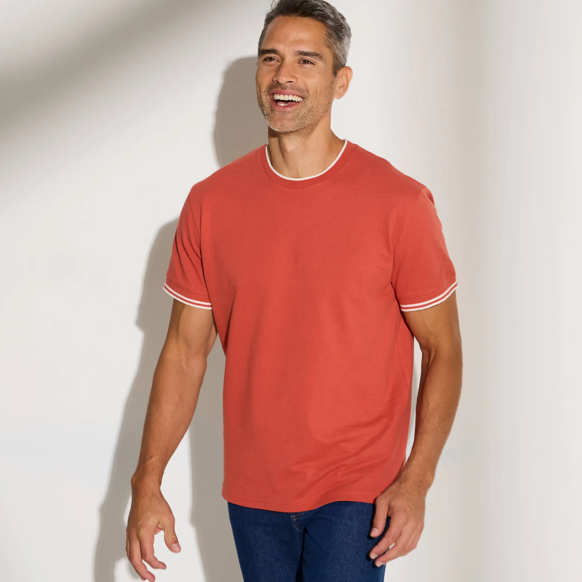 T-Shirt, Hemd En Polo<Blancheporte Effen T-shirt in piquétricot, korte mouwen tomette