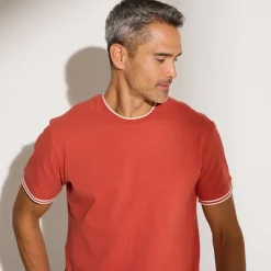 T-Shirt, Hemd En Polo<Blancheporte Effen T-shirt in piquétricot, korte mouwen tomette