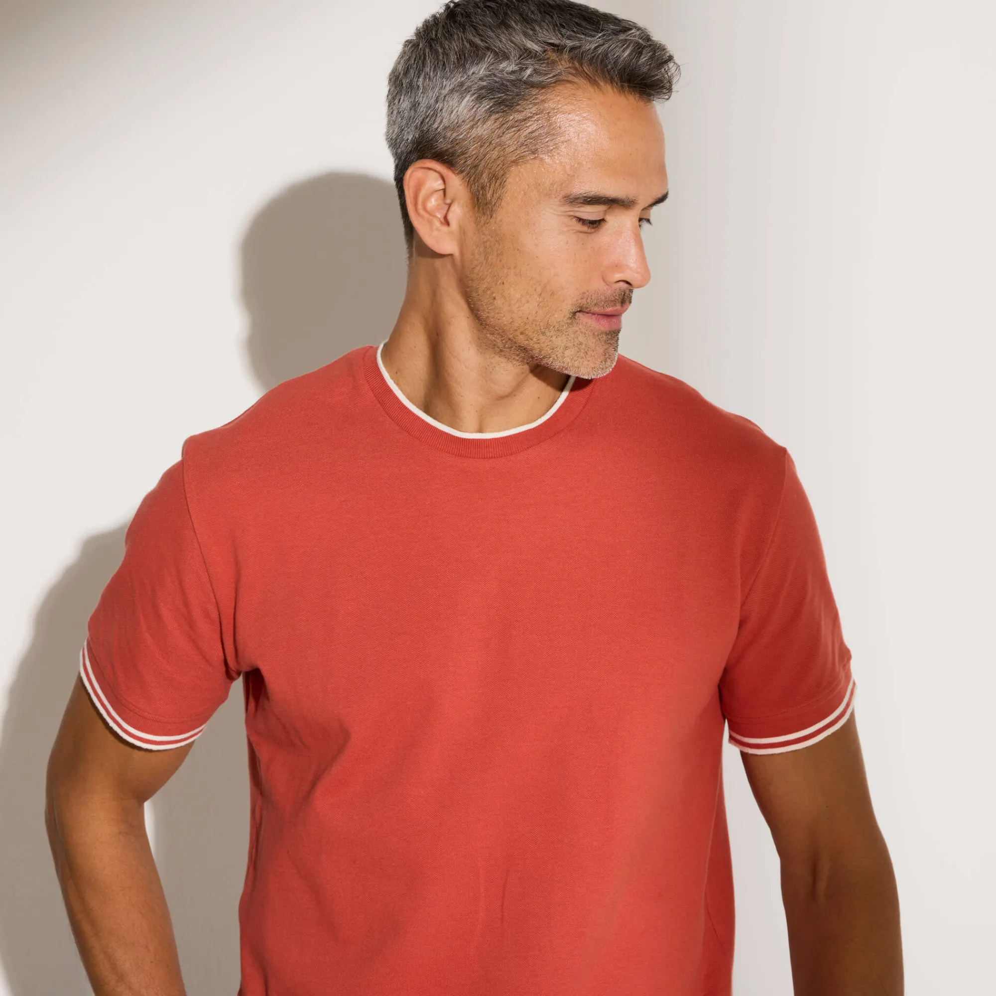 T-Shirt, Hemd En Polo<Blancheporte Effen T-shirt in piquétricot, korte mouwen tomette