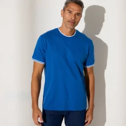 T-Shirt, Hemd En Polo<Blancheporte Effen T-shirt in piquétricot, korte mouwen blauw