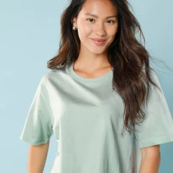 T-Shirt En Topje<Blancheporte Effen T-shirt met korte mouwen, kleine lengtes grijsgroen