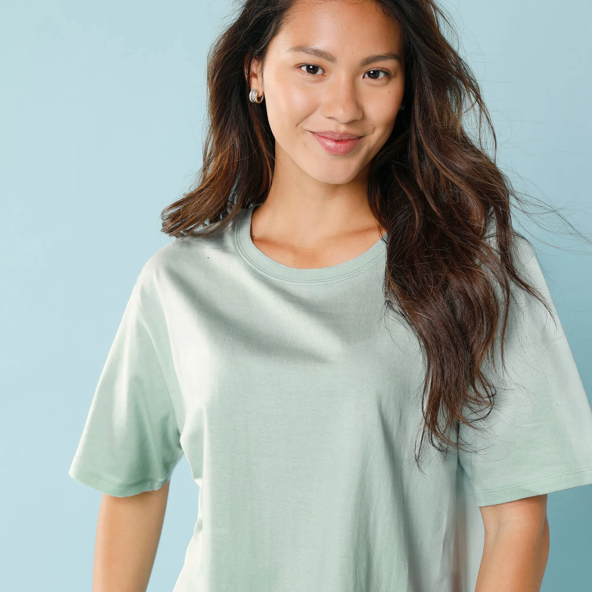 T-Shirt En Topje<Blancheporte Effen T-shirt met korte mouwen, kleine lengtes grijsgroen