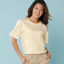 T-Shirt En Topje<Blancheporte Effen T-shirt met korte mouwen, kleine lengtes lichtbeige