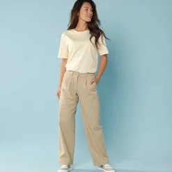 T-Shirt En Topje<Blancheporte Effen T-shirt met korte mouwen, kleine lengtes lichtbeige