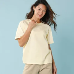 T-Shirt En Topje<Blancheporte Effen T-shirt met korte mouwen, kleine lengtes lichtbeige