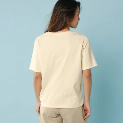 T-Shirt En Topje<Blancheporte Effen T-shirt met korte mouwen, kleine lengtes lichtbeige