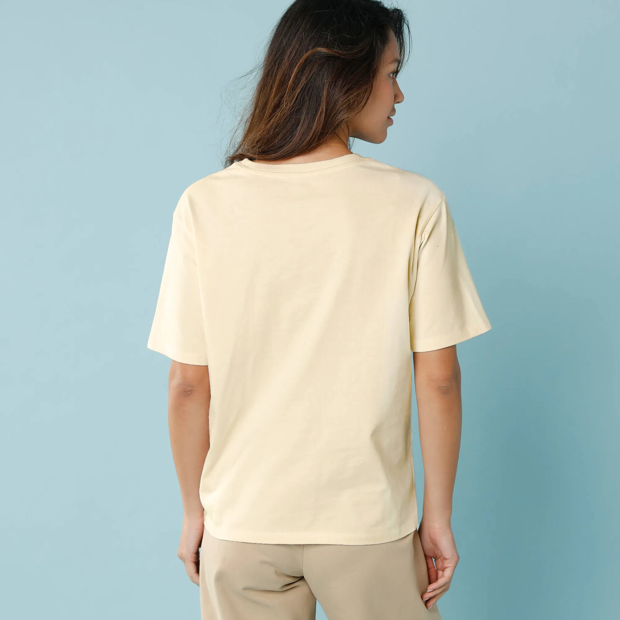 T-Shirt En Topje<Blancheporte Effen T-shirt met korte mouwen, kleine lengtes lichtbeige