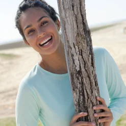 T-Shirt En Topje<Blancheporte Effen T-shirt met lange mouwen aqua