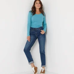 T-Shirt En Topje<Blancheporte Effen T-shirt met lange mouwen in biokatoen(**) celadon